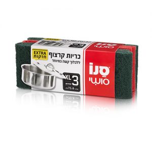 סנו סושי  כריות קרצוף EXTRA חזקות